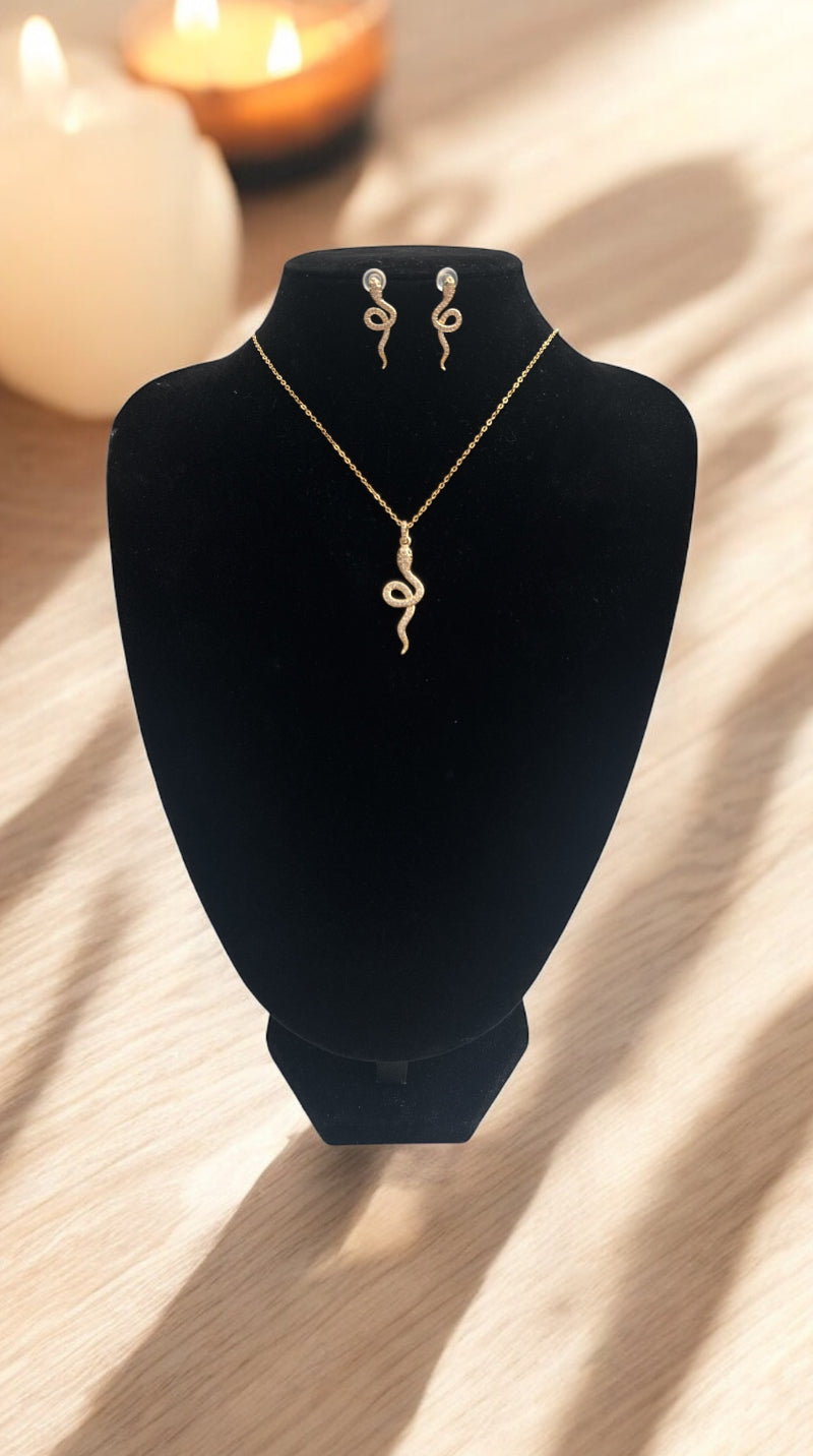 Snake Necklace and Earings Set