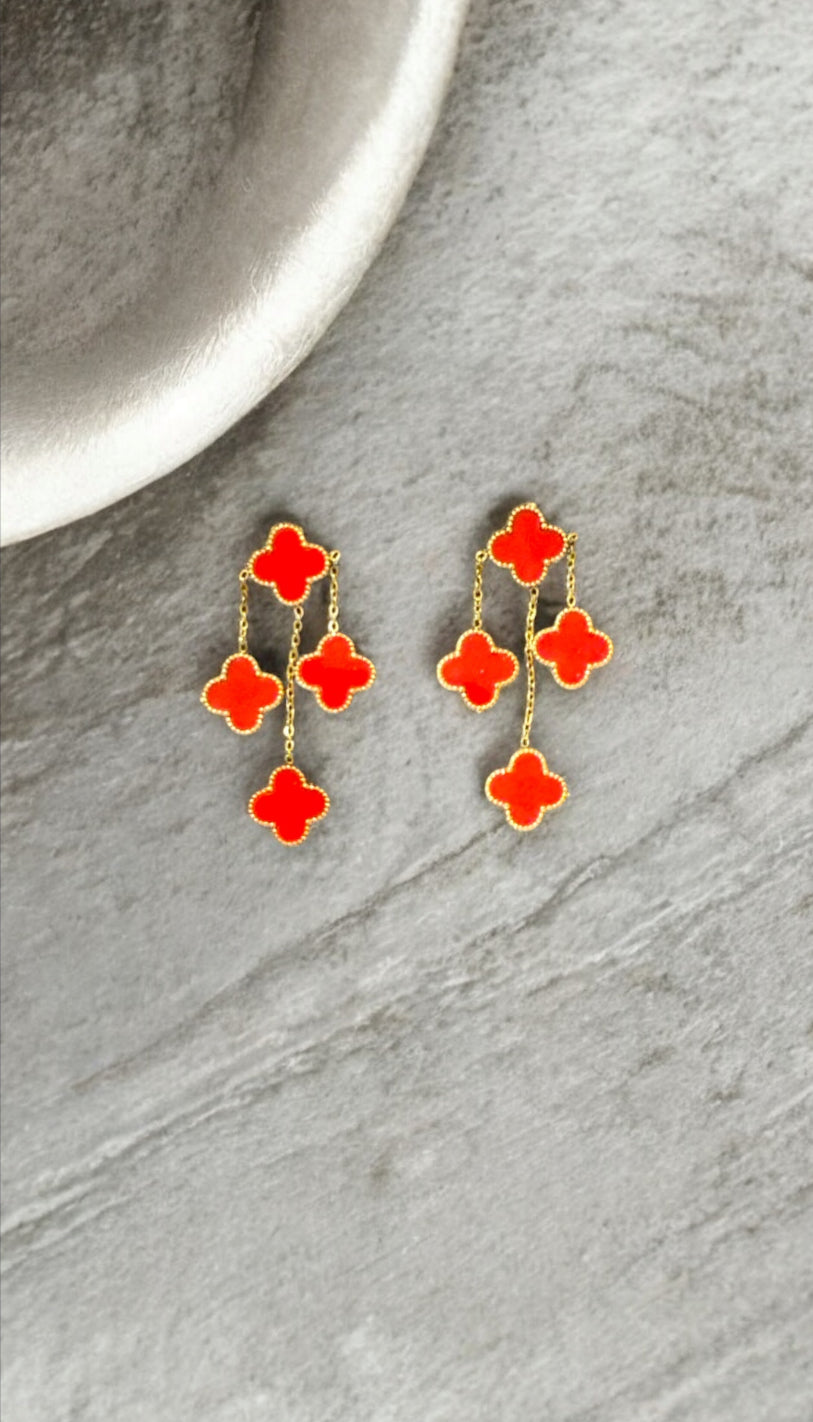Red Clover Earings