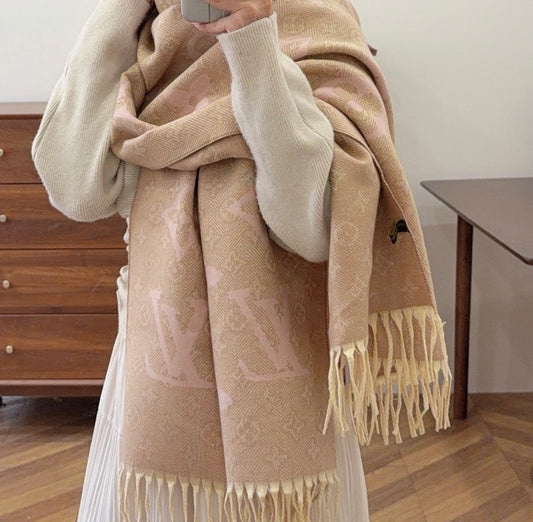Brown pink Scarf