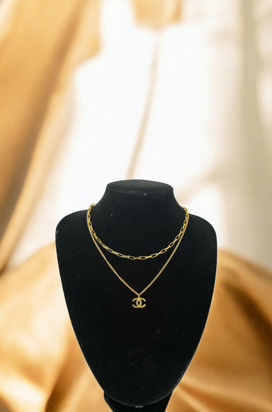 Two Layer CC Necklace