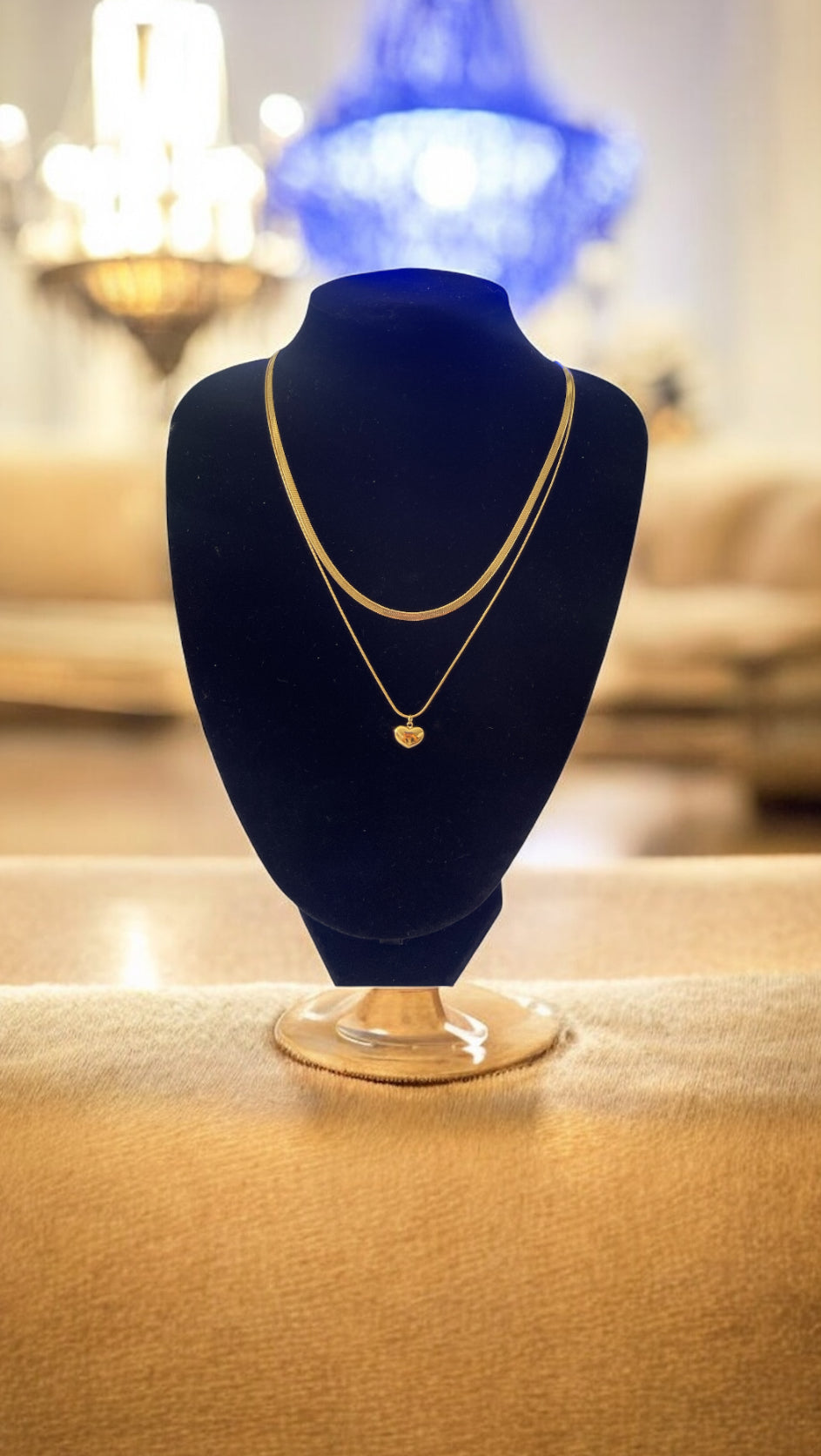 Two Layer Heart Necklace