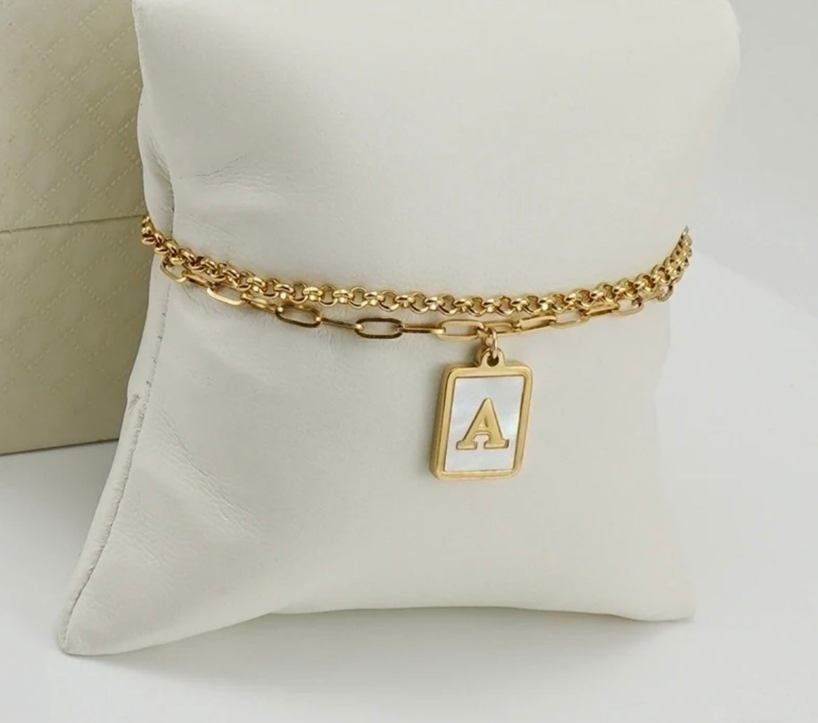 Two layer Letter Bracelets