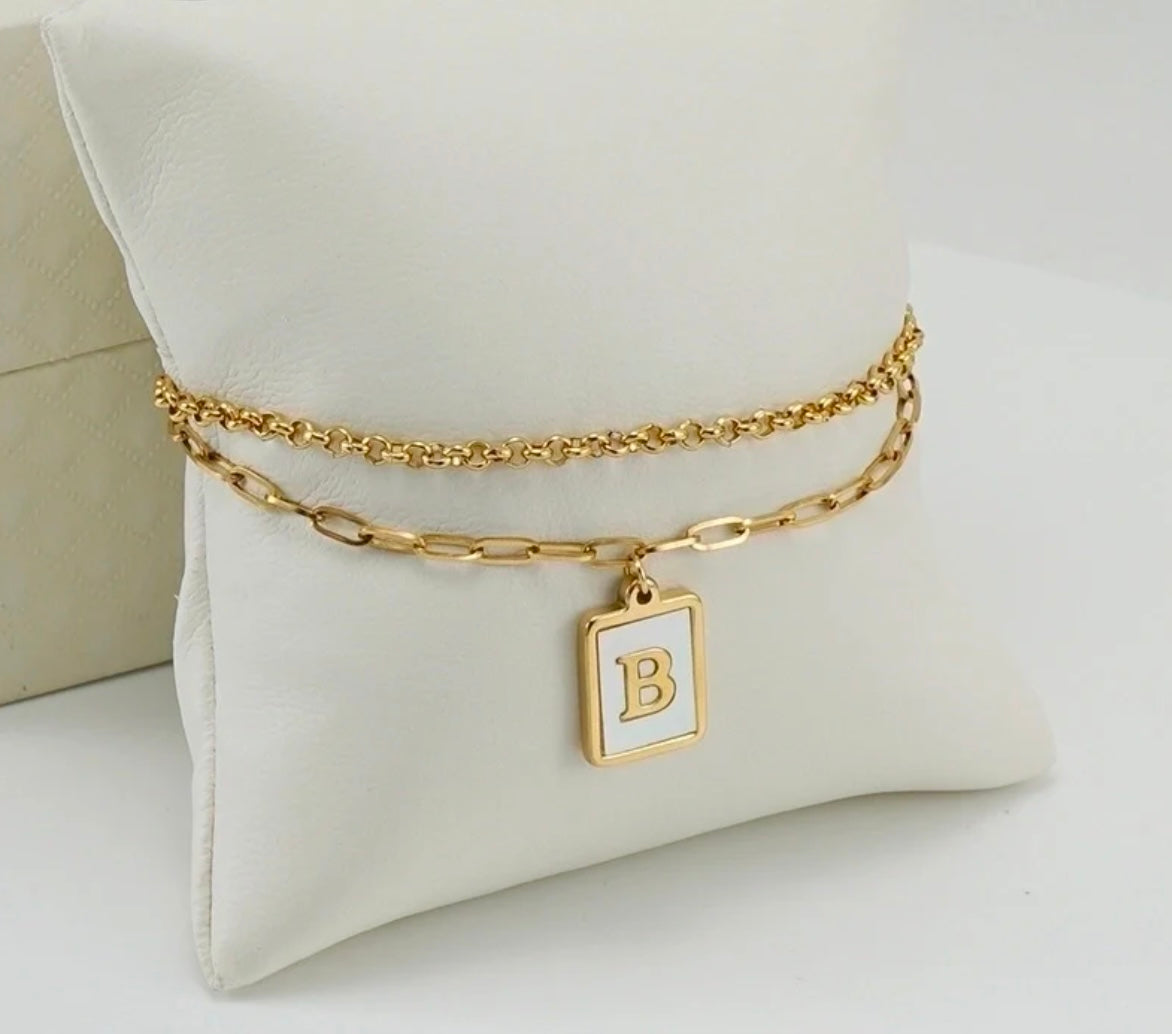 Two layer Letter Bracelets