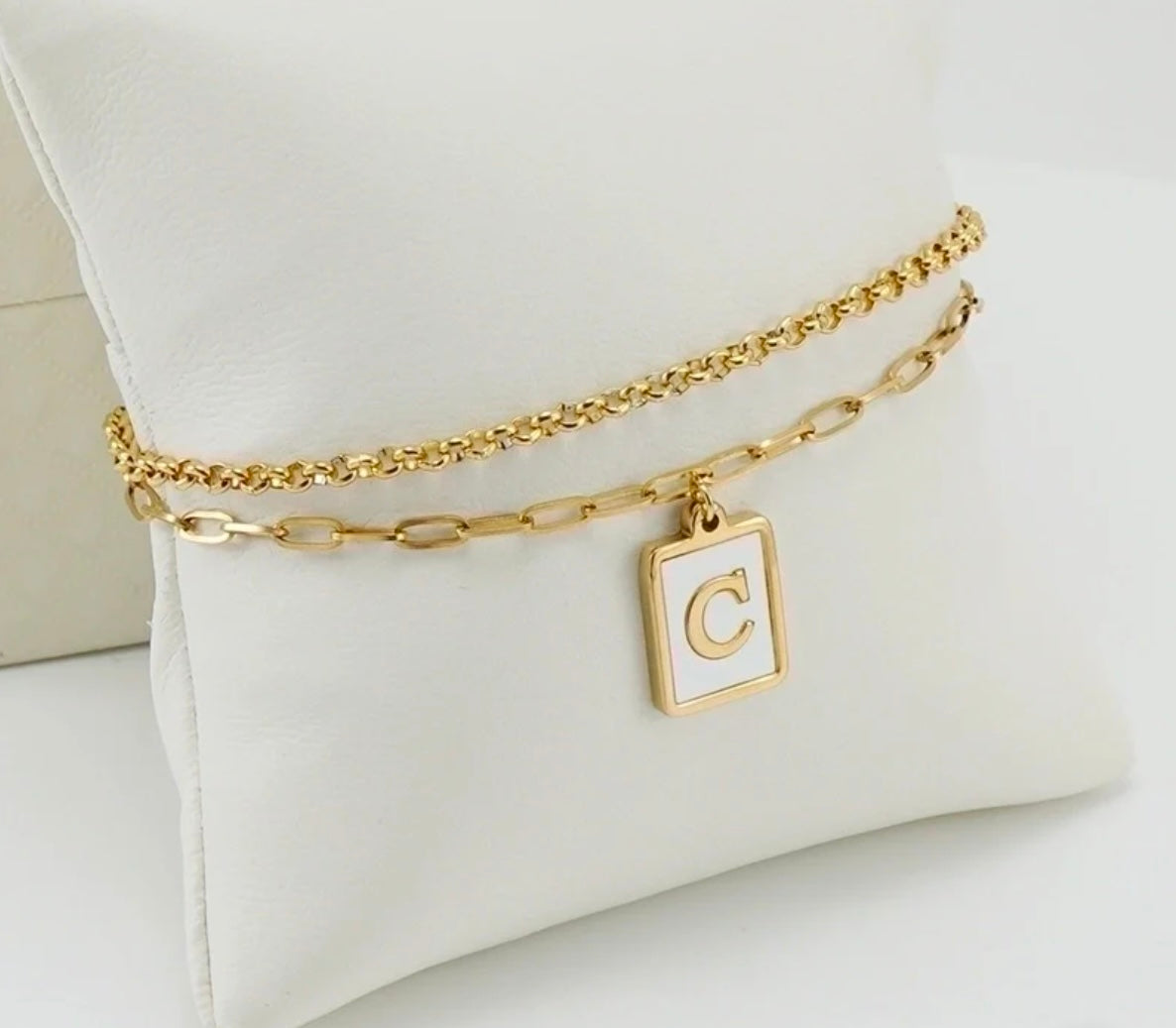 Two layer Letter Bracelets