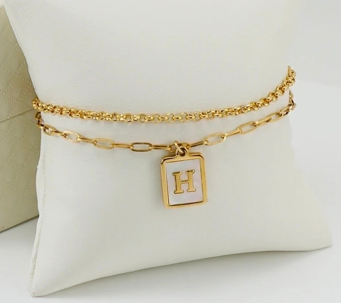 Two layer Letter Bracelets
