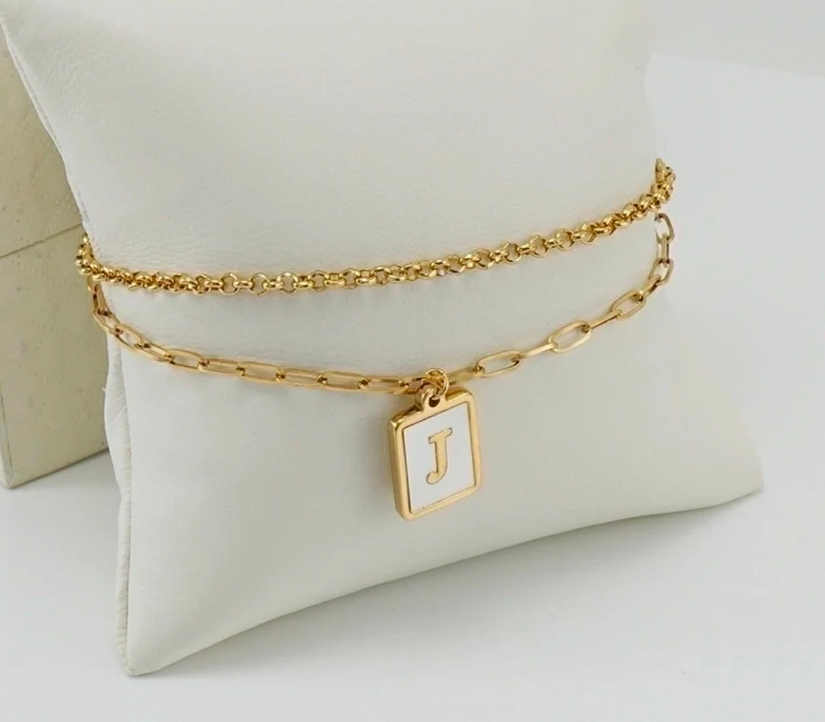 Two layer Letter Bracelets