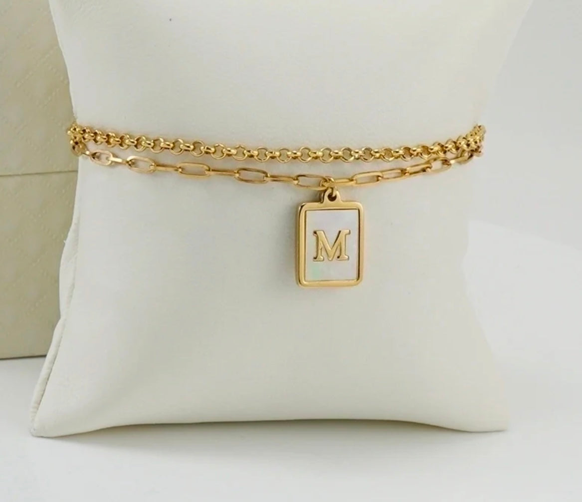 Two layer Letter Bracelets