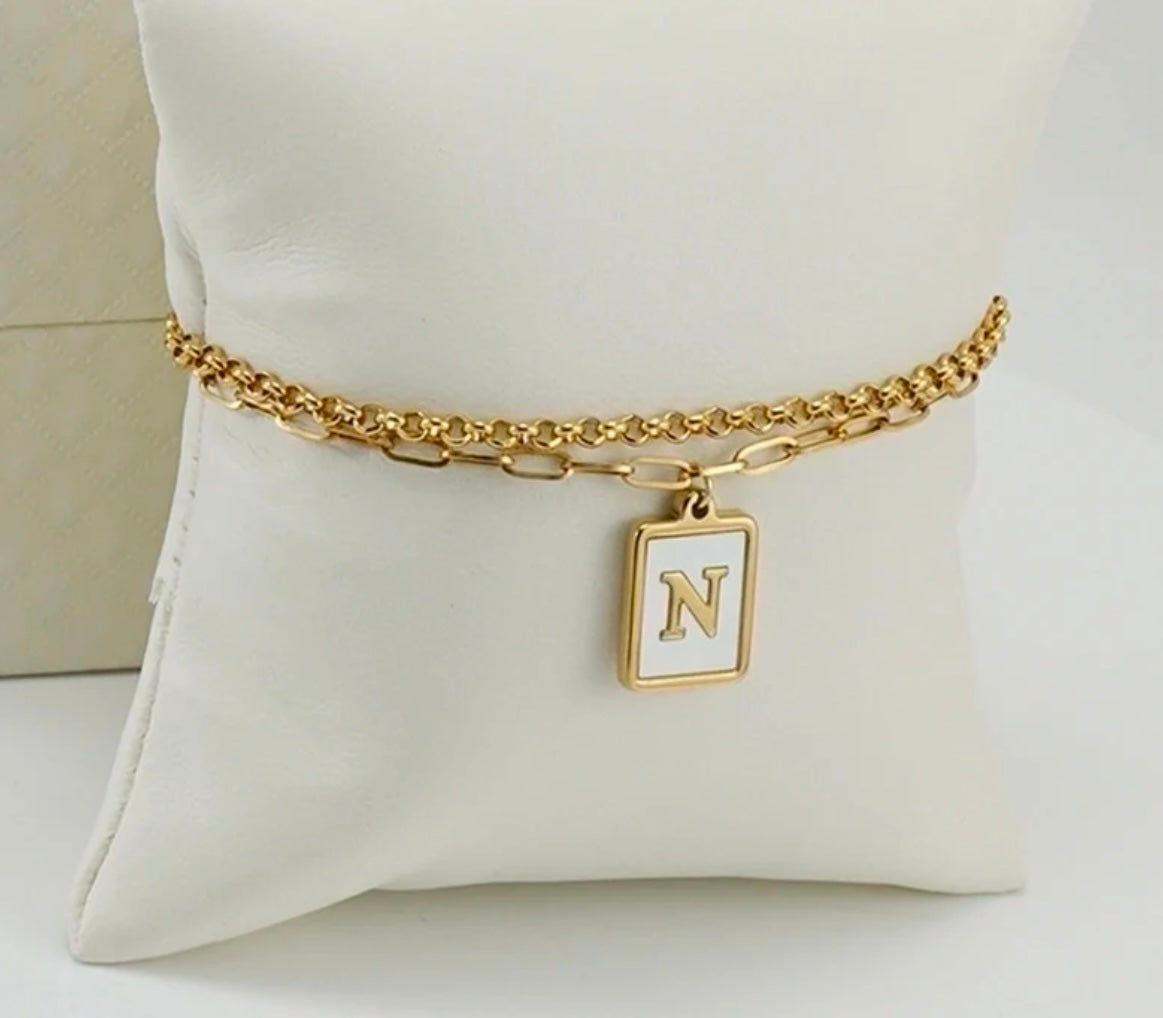 Two layer Letter Bracelets