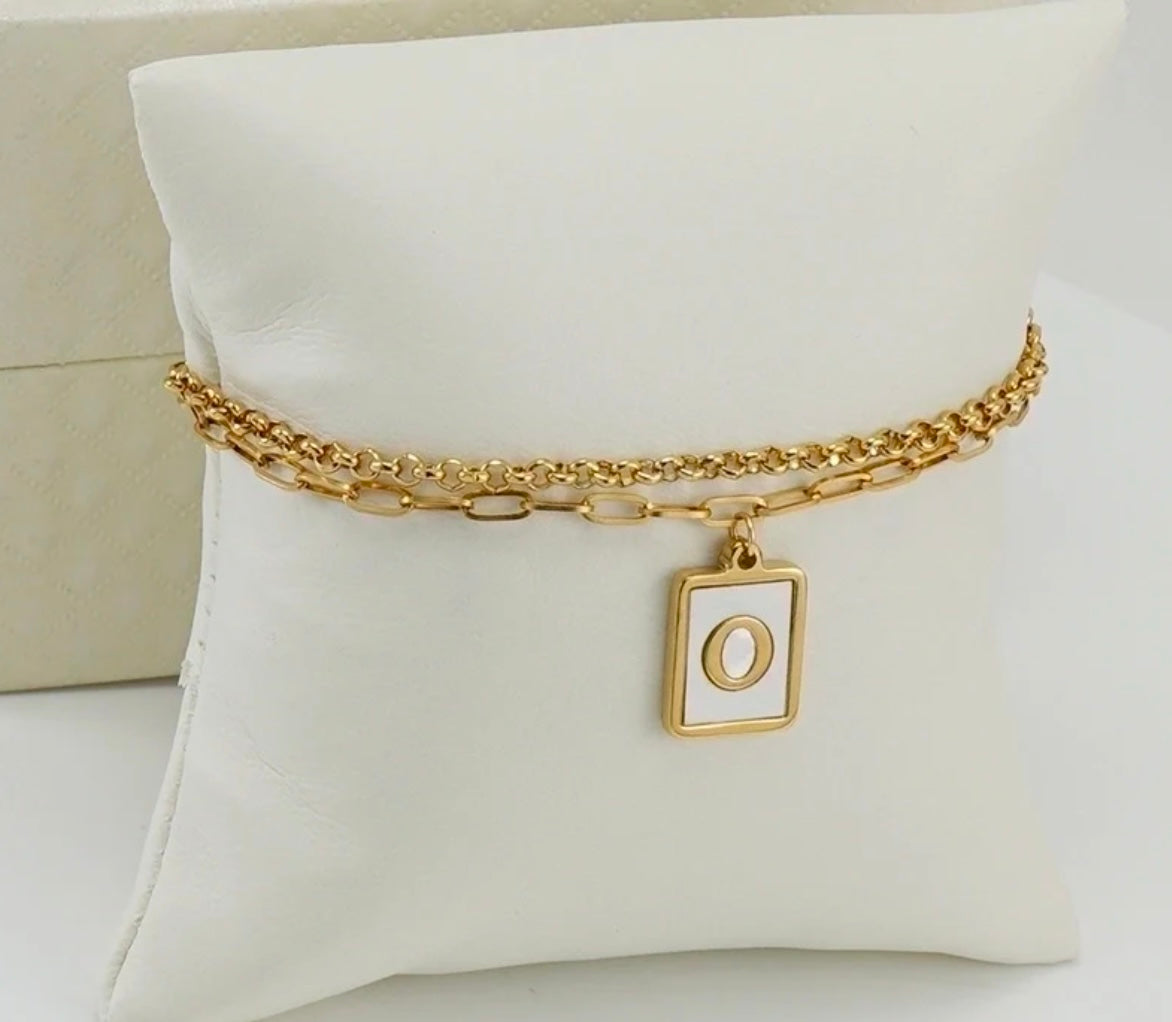 Two layer Letter Bracelets