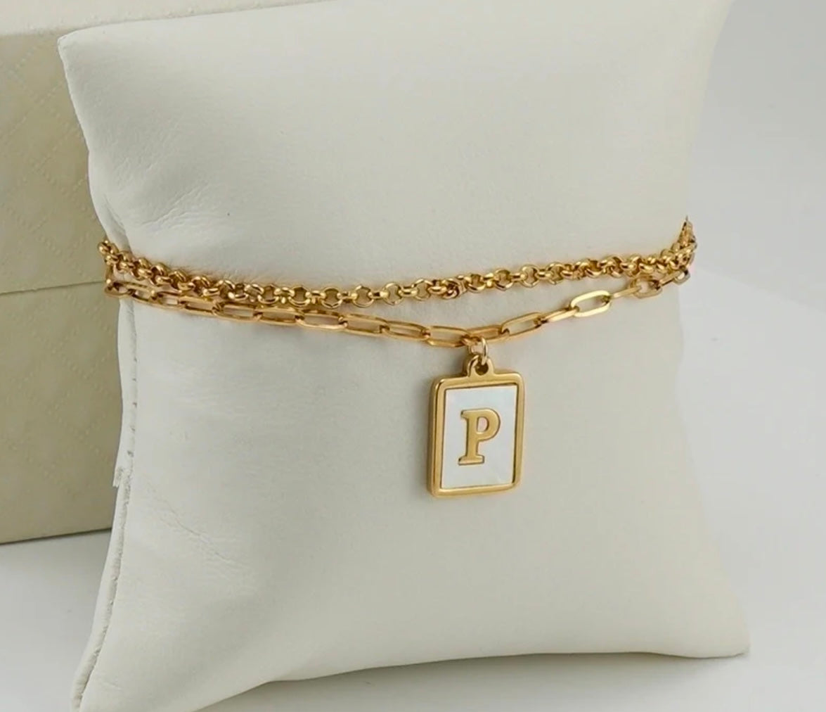 Two layer Letter Bracelets