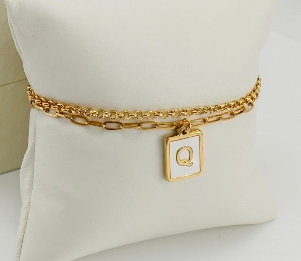 Two layer Letter Bracelets