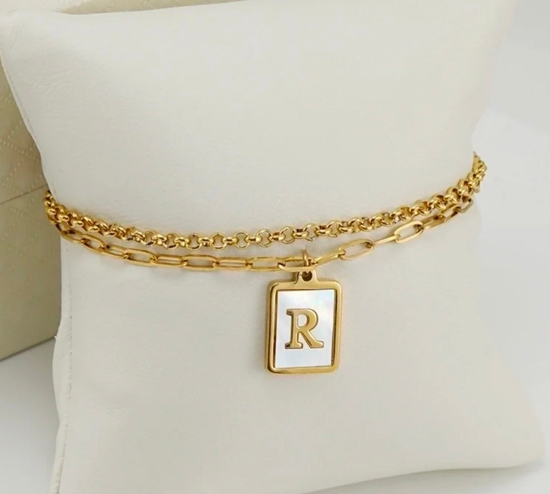 Two layer Letter Bracelets