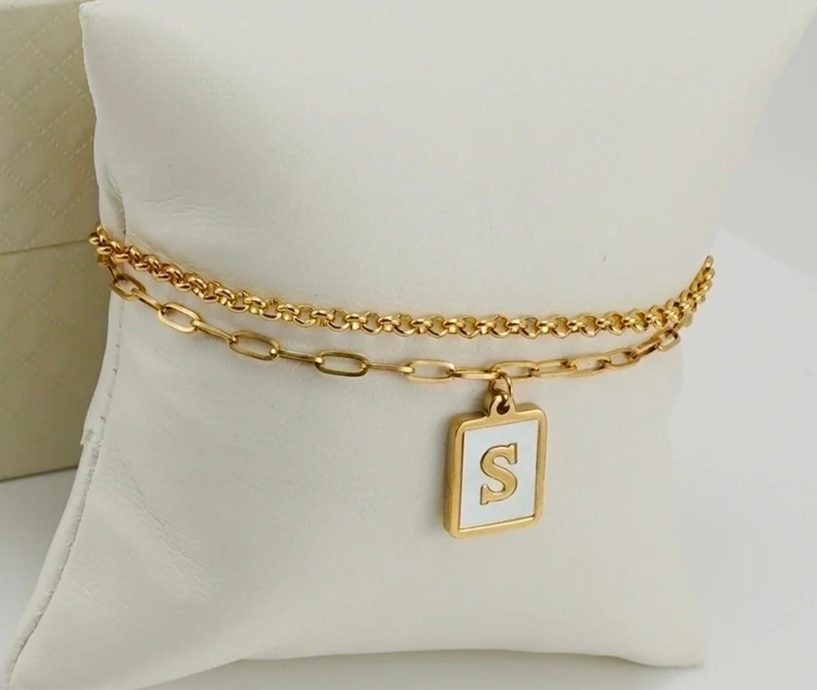 Two layer Letter Bracelets