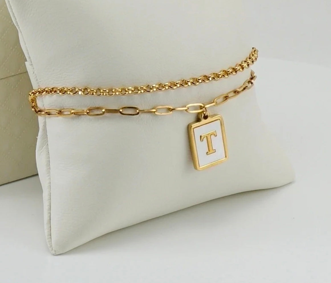 Two layer Letter Bracelets