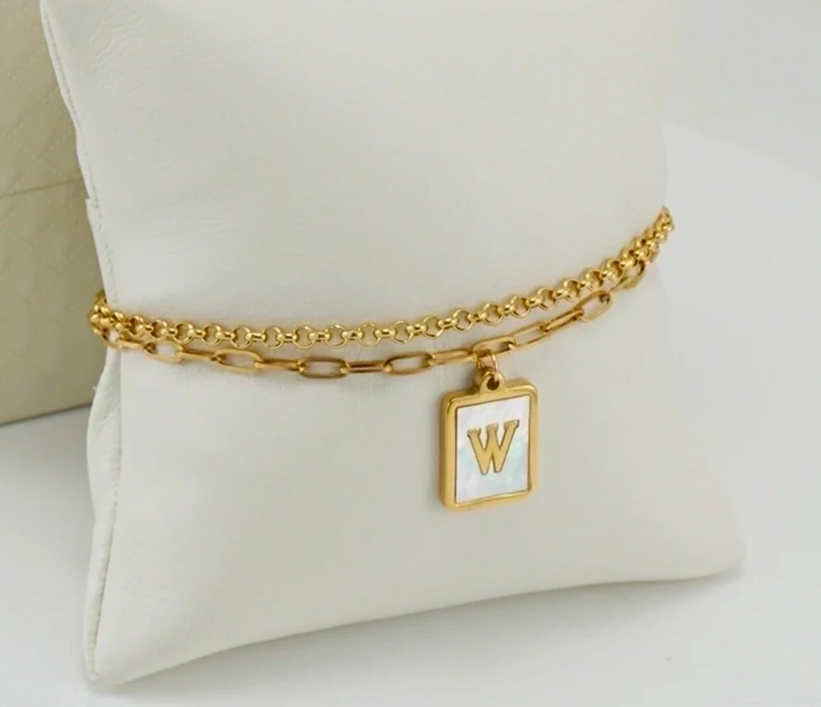 Two layer Letter Bracelets