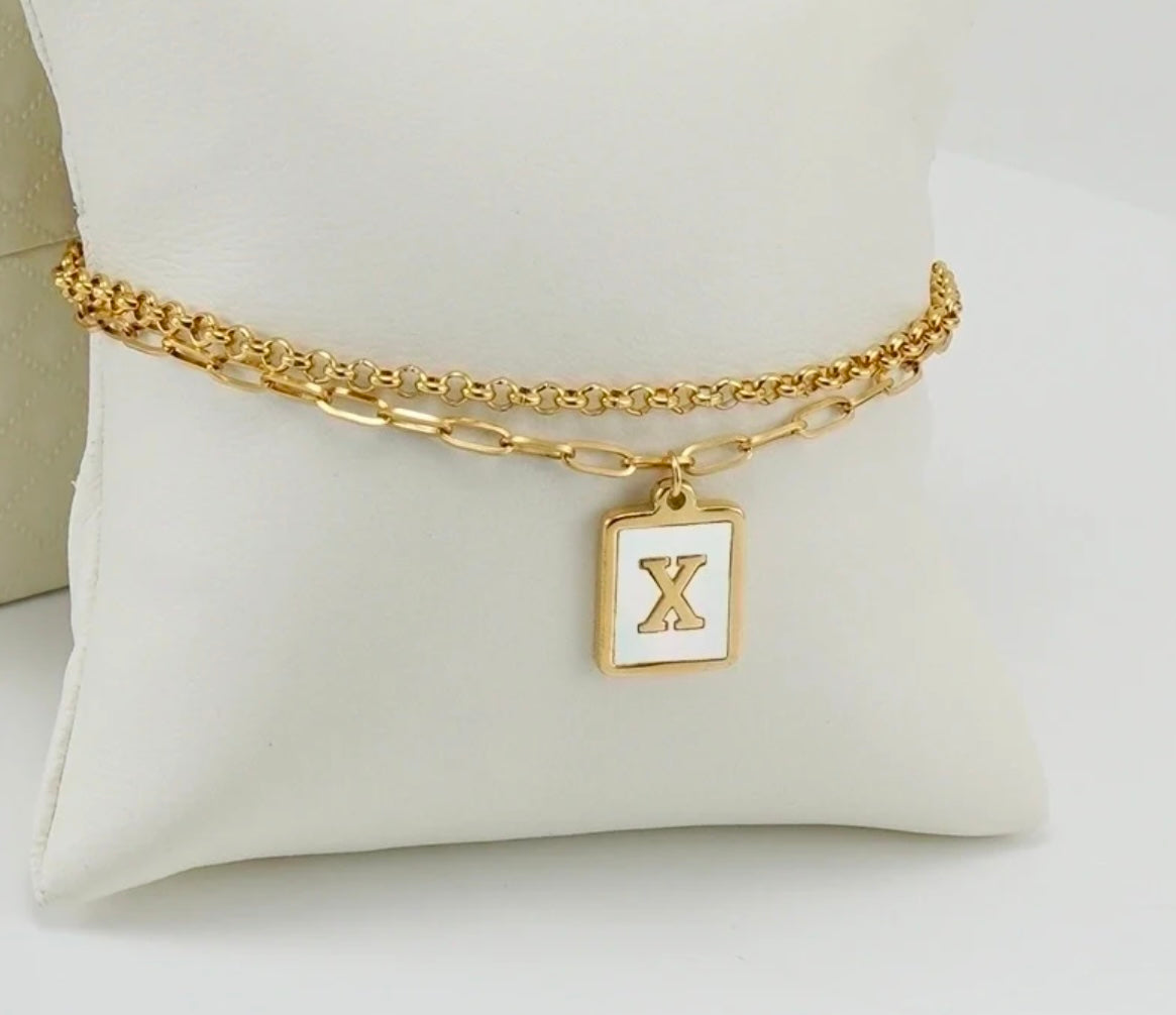 Two layer Letter Bracelets