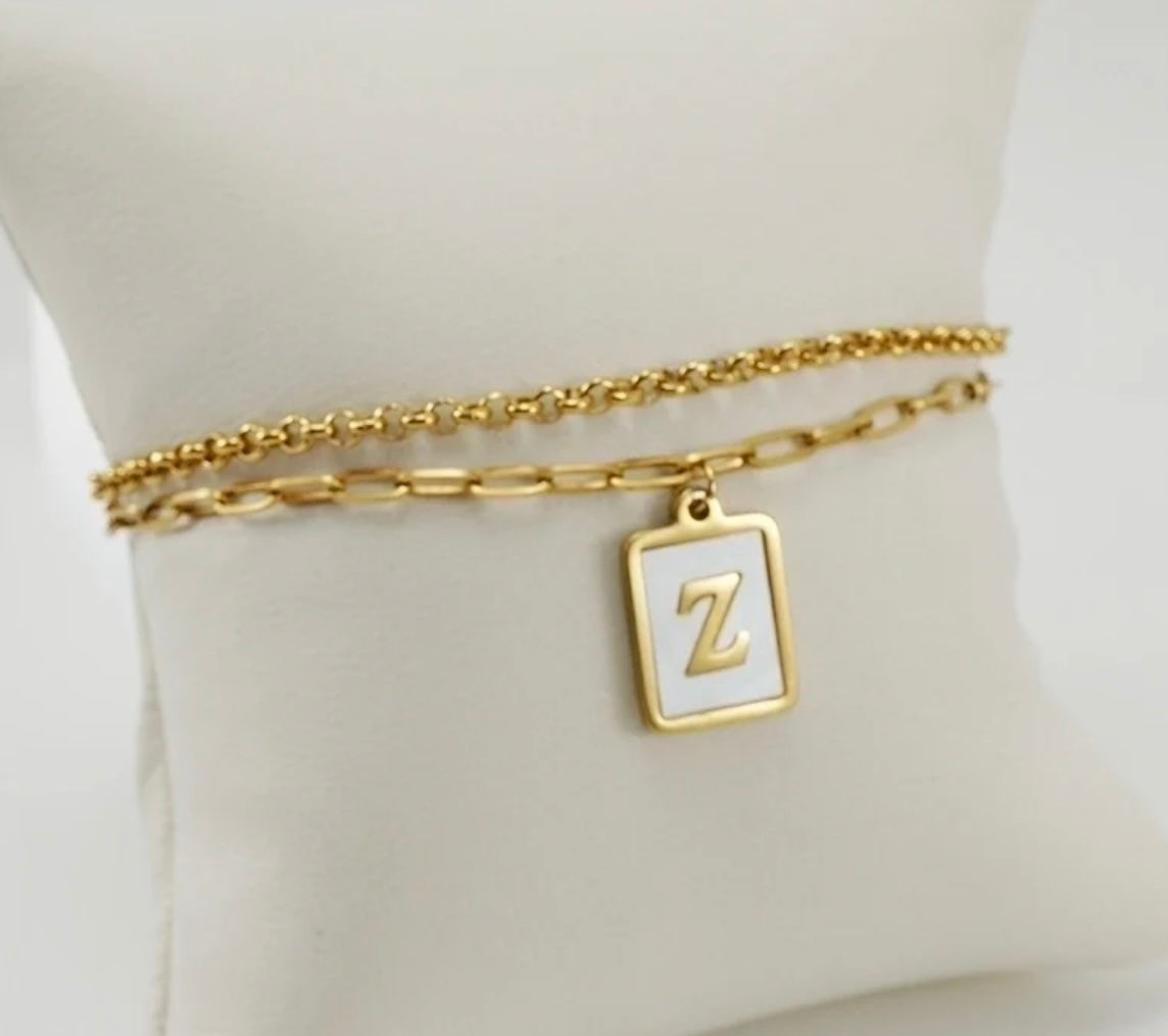 Two layer Letter Bracelets
