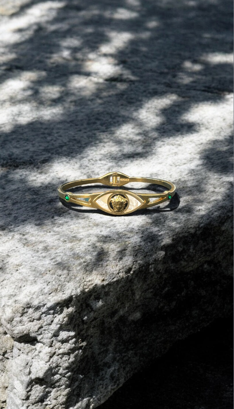 The White V Bangle