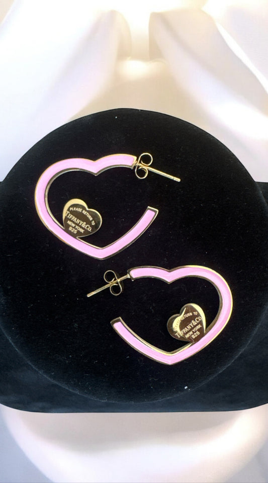 Pink Tiffany Earings
