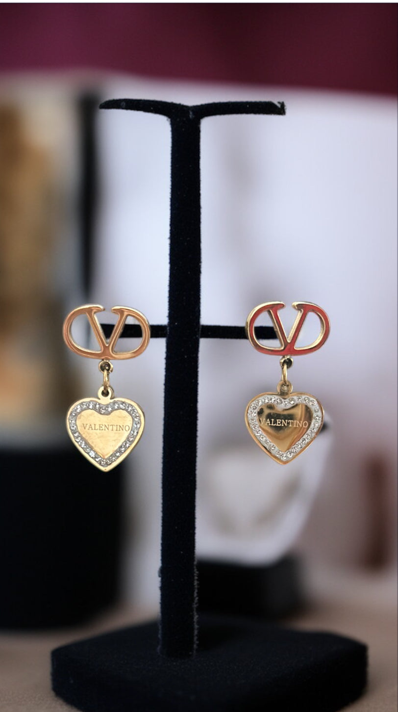 The Heart V Earings