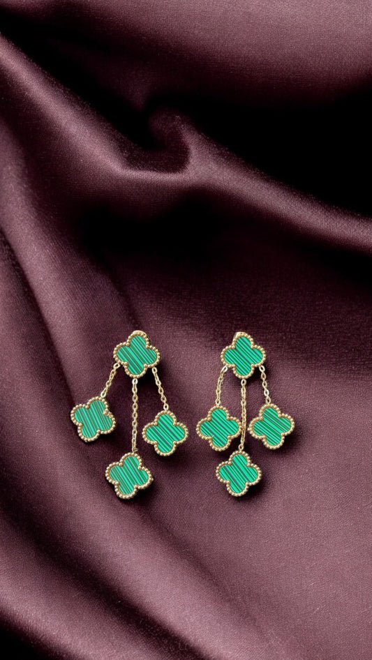 Green Clover Earings