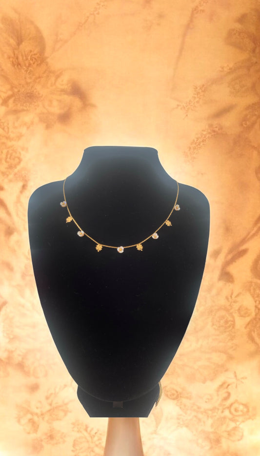 Flower and Bold Tree Necklace